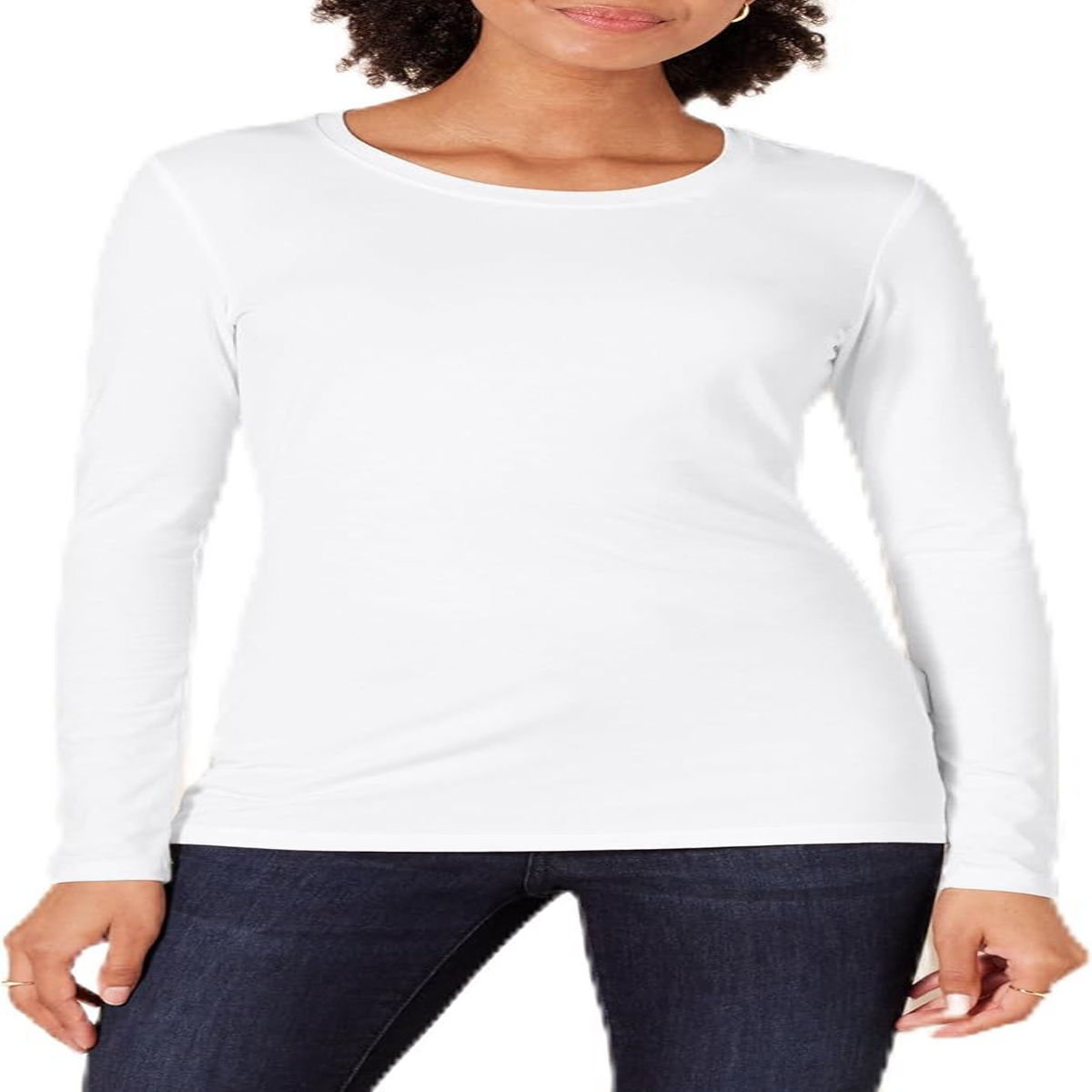 Amazon Essentials Women’s Regular-Fit Long-Sleeve Crewneck T-Shirt in White – Soft Cotton Modal Everyday Top Amazon Essentials Women’s Regular-Fit Long-Sleeve Crewneck T-Shirt in White – Soft Cotton Modal Everyday Top