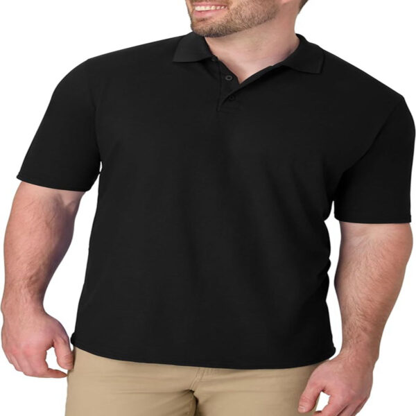 hanes men’s x temp short sleeve polo shirt, midweight men's shirt